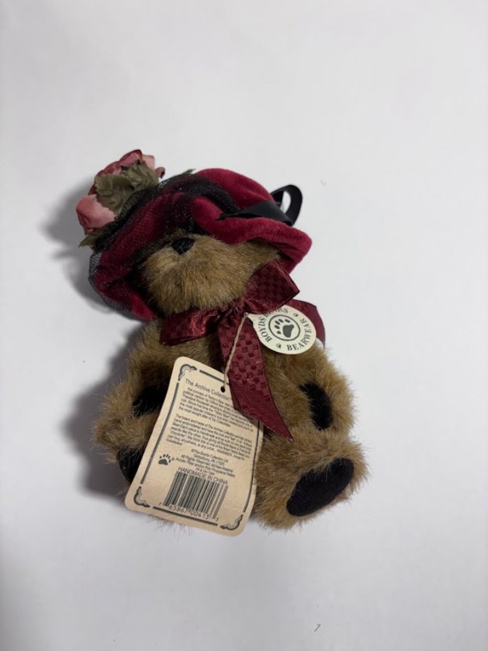 Boyd’s Bears 8” Sylvia G. Bearimore in Beautiful Burgundy.